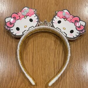 Hand Crafted Pink and Gold Hello Kitty Headband